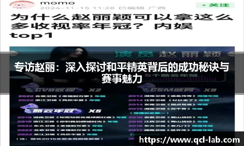 专访赵丽：深入探讨和平精英背后的成功秘诀与赛事魅力